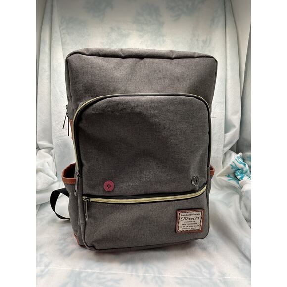 Mancio Slim Laptop Backpack Gray Adult Unisex - Picture 4 of 15